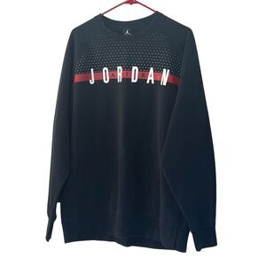 Jordan Black Crew Neck Sweatshirt Pullover Jumper Men's XL Extra Large